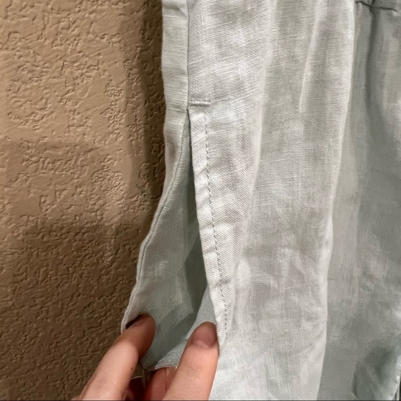 Young Fabulous Broke On The Road Maddox Linen Jumpsuit Blue Sz S 100% Linen Boho - Picture 5 of 16